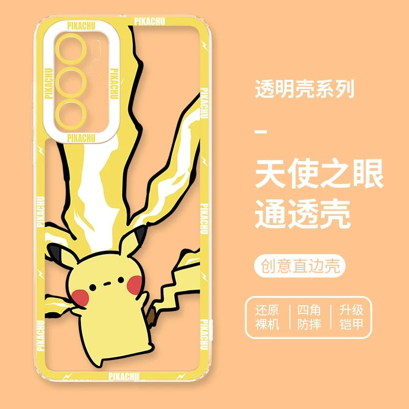 Japan Cartoon Pokemon Cute & Fighting Drawing Style | Pikachu Charmander Squirtle Bulbasaur Charizard Blastoise Venusaur - Phone Case Samsung Galaxy S26 S25 S24 S23 S22 S21 FE Ultra
