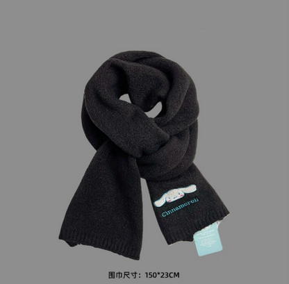 Sanrio Simple Casual Design Warm Scarf | Cinnamoroll - Made with Wool Autumn Winter Accessories Fashionable