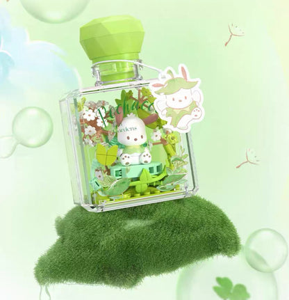 Sanrio Characters The Flower Angel in Perfume Bottle | Hello Kitty My Melody Kuromi Cinnamoroll Pompompurin Pochacco - Building Blocks Toy Collectable Mystery Blind Box with LED Light