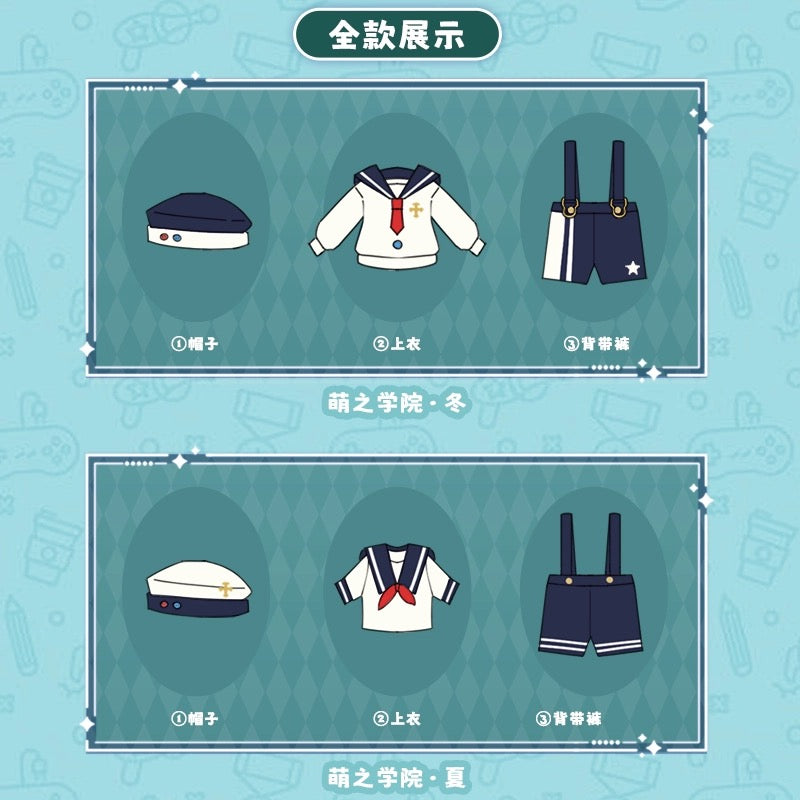 Simon Toys Cosplay Doll Outfits Set Uniform Version | Sailor Uniform Summer & Winter - Original Outfits 1/12 ob11 11cm BJD Doll Ball Joint Doll