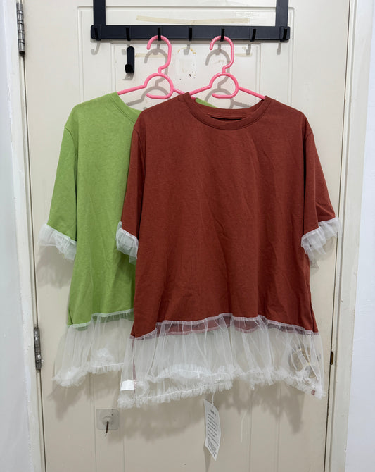 Japanese Fashion Cute Style Mori Series | Layer T-Shirt with Lace - Kawaii Fashion Items