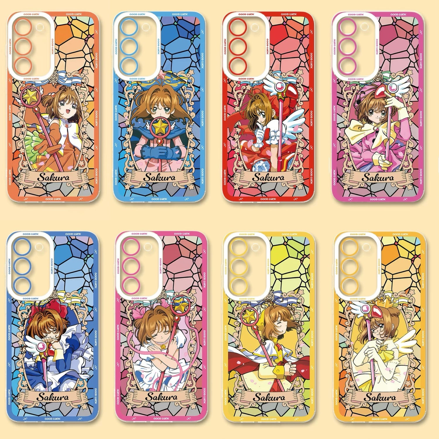 Japanese Cartoon CardCaptorSakura Glass Window | 8 Styles - Phone Case Samsung Galaxy S26 S25 S24 S23 S22 S21 FE Ultra Edge