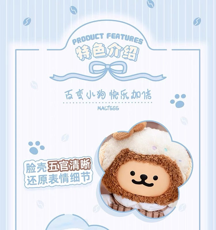 TopToy Maltese Puppy Happy Cafe Series | Vinyl Face Plush Doll - Collectable Toys Mystery Blind Box