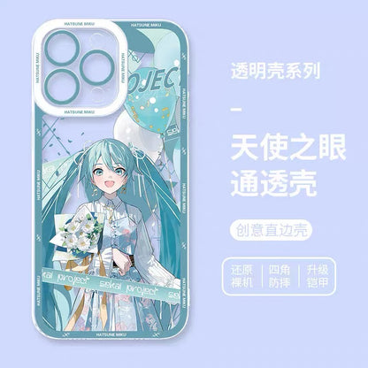 Japan Characters Miku Smile & Cute Version | 8 Styles - iPhone Case PLUS SE2 XS XR X 11 12 13 14 15 16 16e 17 17e Pro Promax 12mini 13mini