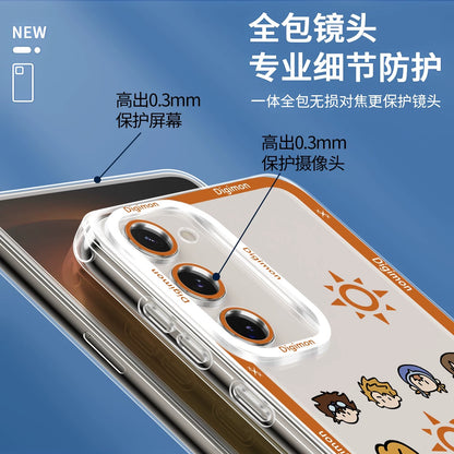 Anime Digimon Digital Monster Full Screen Colourful Verson | Icon Characters & Monster - Phone Case Samsung Galaxy S26 S25 S24 S23 S22 S21 FE Ultra Edge