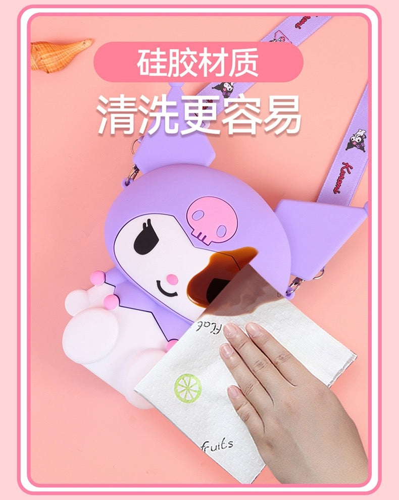 Japan Sanrio Silicone 3D Sit Pose Shoulder Bag | My Melody Kuromi -  Kawaii Bag Birthday Girlfriend Children Gift