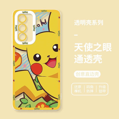 Japan Cartoon Pokemon Happy Party Verison | Pikachu Gengar Squirtle Psyduck - Phone Case Samsung Galaxy S26 S25 S24 S23 S22 S21 FE Ultra Edge