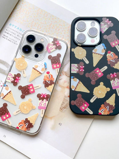 Cartoon Mickey Minnie Donald Winnie Clip & Dale Ice Bar Cream - iPhone Case 12 13 14 15 Pro Promax mini