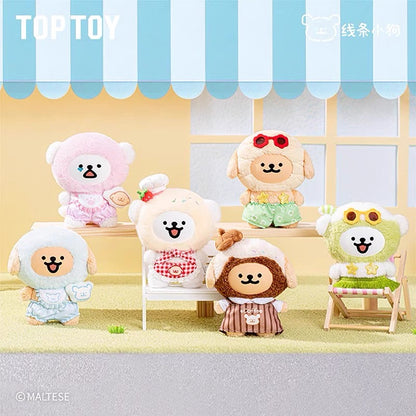 TopToy Maltese Puppy Happy Cafe Series | Vinyl Face Plush Doll - Collectable Toys Mystery Blind Box
