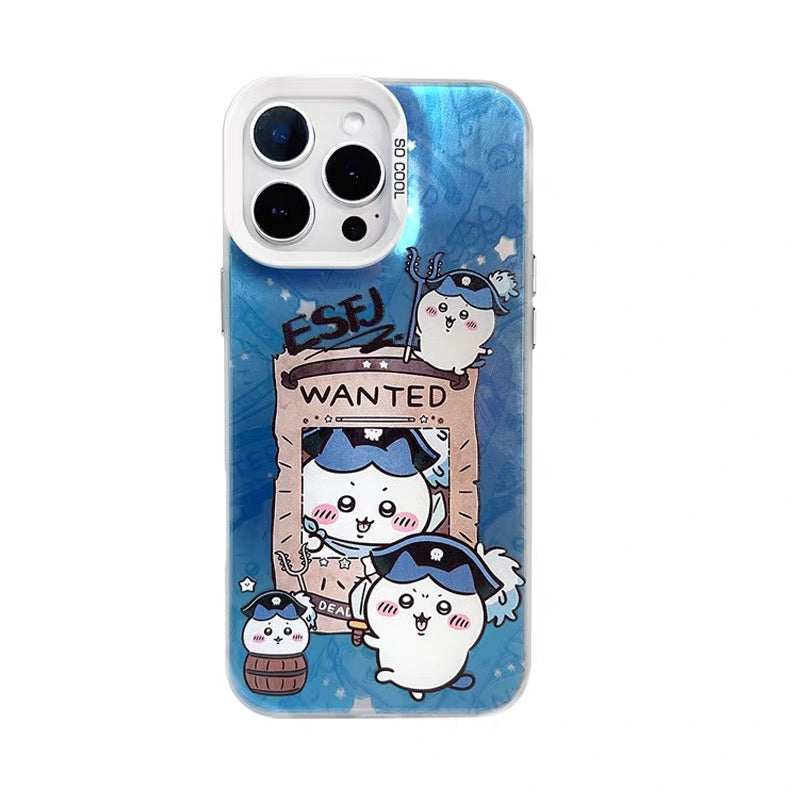 Japanese Cartoon ChiiKawa Pirates Laser Case | ChiiKawa Hachiware Usagi Momonga - iPhone Case 11 12 13 14 15 16 16e 17 17e Pro Promax