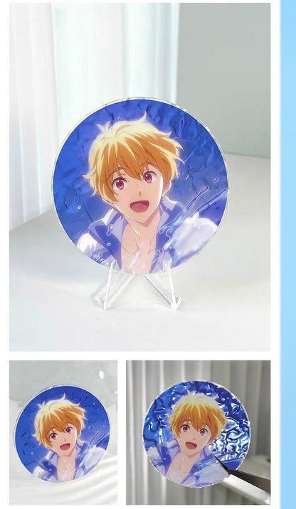 Japanese Anime Free! Iwatobi Swim Club Wave Acrylic Coaster | Haruka Makoto Rin Kirishima Sosuke - Cute Kawaii Item