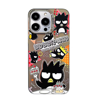 Japanese Cartoon Bad Badtz Maru XO Laser Case | Happy Birthday Version - iPhone Case 11 12 13 14 15 16 16e 17 17e Pro Promax