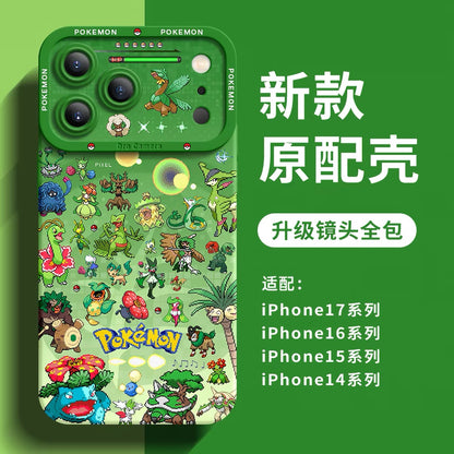 Japanese Cartoon Pokemon Silicone Case Close Up Fighting Version | Venusaur Charizard Blastoise Gengar Scizor Umbreon Greninja Garchomp - iPhone Case PLUS SE2 XS XR X 11 12 13 14 15 16 16e 17 17e Pro Promax 12mini 13mini (副本)