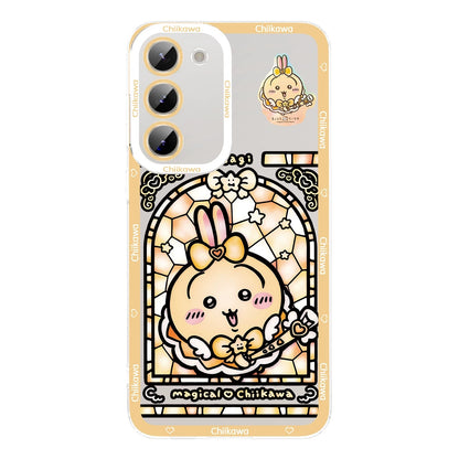Japanese Cartoon Phone Case Magical Girl with Glass Window Clean Version | Chiikawa Hachiware Usagi Momonga Kurimanju Rakko Shisa Furuhonya - Phone Case Samsung Galaxy S26 S25 S24 S23 S22 S21 FE Ultra Edge