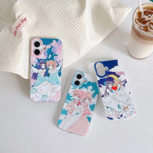 CardCaptorSakura Retro Comic Laser Case | Part 2 Couple Style Sakura Syaoran Tomoyo - Phone Case Samsung Galaxy S26 S25 S24 S23 S22 S21 FE Ultra Edge