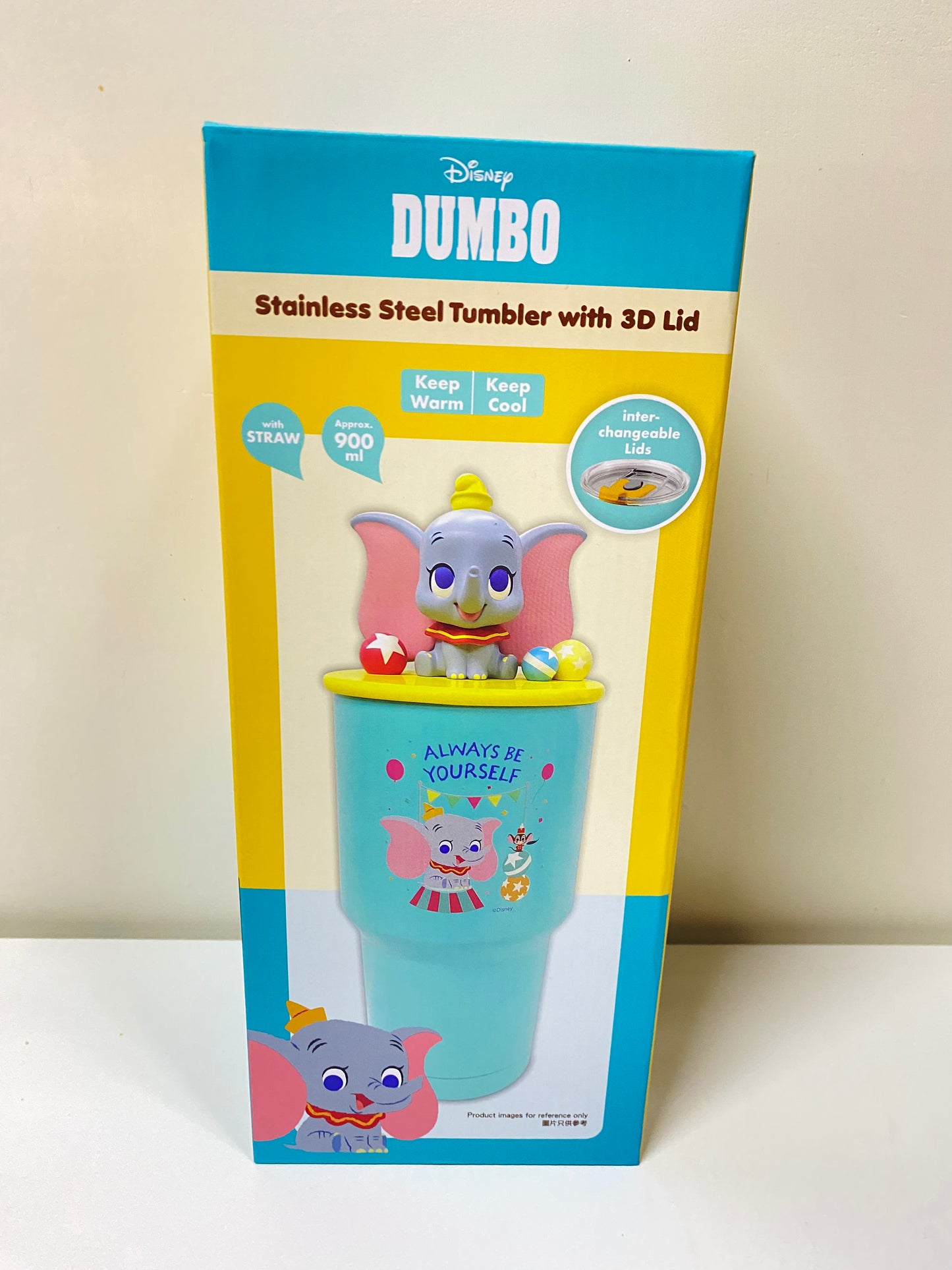 Stainless Steel Tumbler with 3D Lid 900ml | Dumbo - Keep Warm & Cool Cup Kitchenware Kitchen
