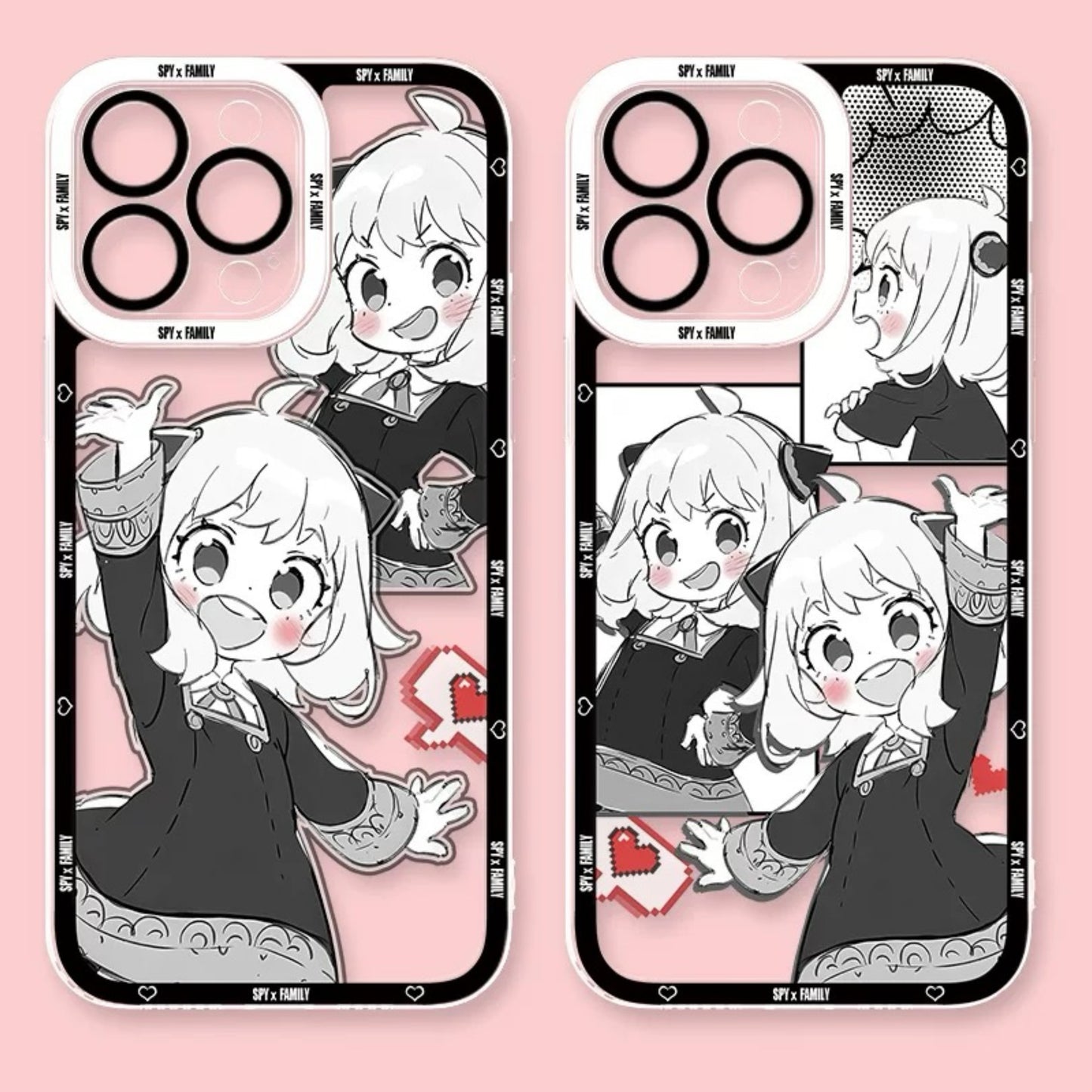 Japan Cartoon SPY Family Anya Forger | Comic 2 Styles - iPhone Case PLUS SE2 XS XR X 11 12 13 14 15 16 16e 17 17e Pro Promax 12mini 13mini