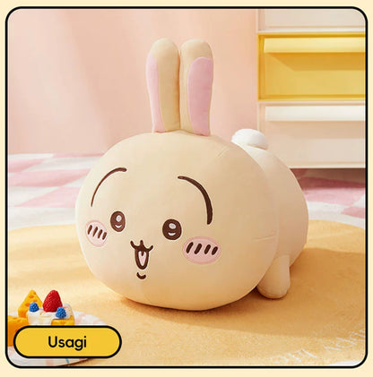 ChiiKawa X Miniso | ChiiKawa Hachiware Usagi Giant Laying Down Doll - Kawaii Doll Plush Cute Doll Decoration