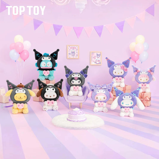 TopToy Sanrio Characters Kuromi Party | Hello Kitty My Melody Piano Kuromi Cinnamoroll Pompompurin Pochacco Hangyodon - Collectable Toys Mystery Blind Box