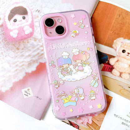 Japanese Cartoon Sanrio Little Twin Stars | Starry Kitchen & Music Party - iPhone Case 13 14 15 Pro Promax