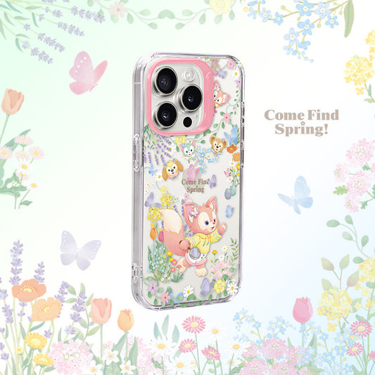 Cartoon Design Cute Teddy Bear LinaBell Sping Garden - iPhone Case 13 14 15 Pro Promax