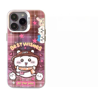Japanese Cartoon ChiiKawa Best Wishes Winter Laser Case | ChiiKawa Hachiware Usagi Momonga - iPhone Case 11 12 13 14 15 16 16e 17 17e Pro Promax