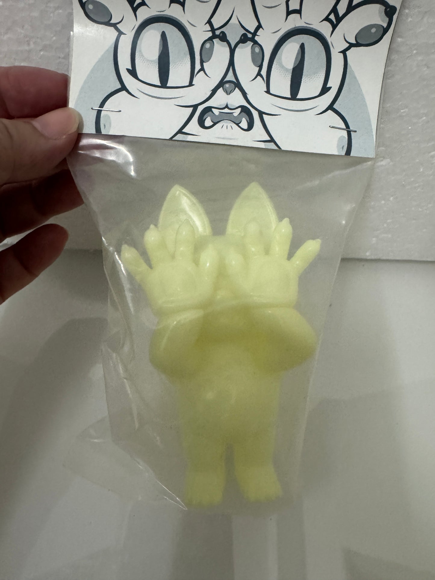 Japan Artist GRAPE BRAIN | Hell's Cat GID Version - Sofubi Figure Soft Vinyl Rare