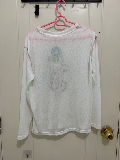 Korean Fashion Artists Style Long-sleeved Sun Protection T-Shirt Series | Little Girl Yuk with Kitty Hat and Star Bubble - Kawaii Fashion Items