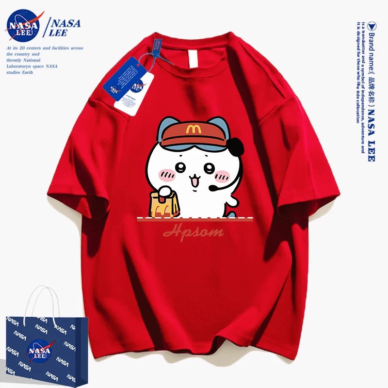 Japanese Cartoon ChiiKawa Casual Style T-Shirt Series | Chiikawa Waiter - Kawaii Fashion Items