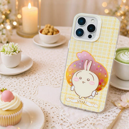 Japanese Cartoon ChiiKawa Daily with Icon Laser Case | Chiikawa Hachiware Usagi Momonga 4 Styles - Phone Case Samsung Galaxy S26 S25 S24 S23 S22 S21 FE Ultra Edge