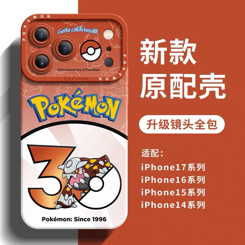 Japanese Cartoon Pokemon Silicone Case Pokemon 30 Anniversary Version Part17 | Dialga Palkia Arceus Giratina Heatran Regigigas Darkrai Cresselia 8 Styles - iPhone Case PLUS SE2 XS XR X 11 12 13 14 15 16 16e 17 17e Pro Promax 12mini 13mini