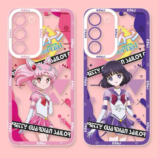 Japanese Cartoon Sailor Girl Eternal Version | Sailor Saturn Chibi Moon Usagi - Sailormoon Phone Case Samsung Galaxy S26 S25 S24 S23 S22 S21 FE Ultra Edge