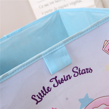 Japanese Cartoon Lovely Square Storage Box | Hello Kitty My Melody Kuromi Little Twin Stars Cinnamoroll Pompompurin - Bedroom Girl Gift