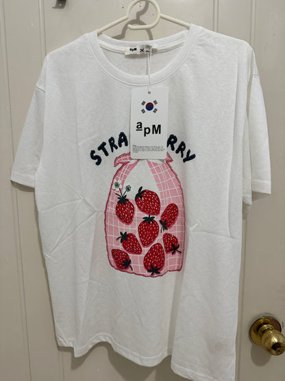 Korean Fashion Cute Fruit Style Shirt Series | Strawberry in Bag - Kawaii Fashion Items