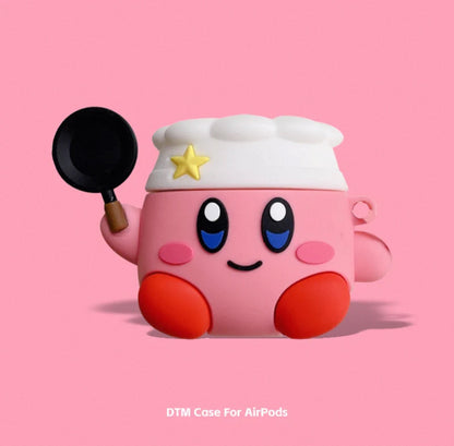 Japanese Cartoon Kirby Adventure | Cosplay Part 1 Chef Buger Shark Hangyodon Jigglypuff - AirPods AirPodsPro AirPods3 AirPods4 Case KawaiiGiftLand