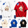 Japanese Cartoon ChiiKawa カジュアルスタイルTシャツシリーズ | うさぎ 金持ちになる - カワイイファッションアイテム
