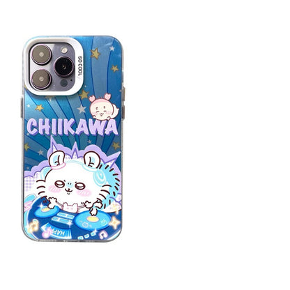 Japanese Cartoon ChiiKawa DJ Music Player | ChiiKawa Hachiware Usagi Momonga - iPhone Case 11 12 13 14 15 16 Pro Promax