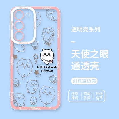 Japanese Cartoon Chiikawa with Stars Outing Version | Chiikawa Hachiware Usagi Momonga - Phone Case Samsung Galaxy S26 S25 S24 S23 S22 S21 FE Ultra Edge