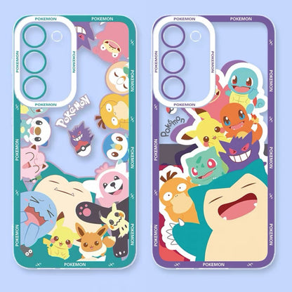 Japan Cartoon Pokemon Be with you Version | All Around you & Smile to you - Phone Case Samsung Galaxy S26 S25 S24 S23 S22 S21 FE Ultra Edge21 FE Ultra Edge