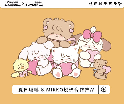 Mikko illustration Characters Fold Storage Basket | Bear Latte Dog Souffie Kitten Mousse Rabbit Cammy  - Bedroom Girl Gift