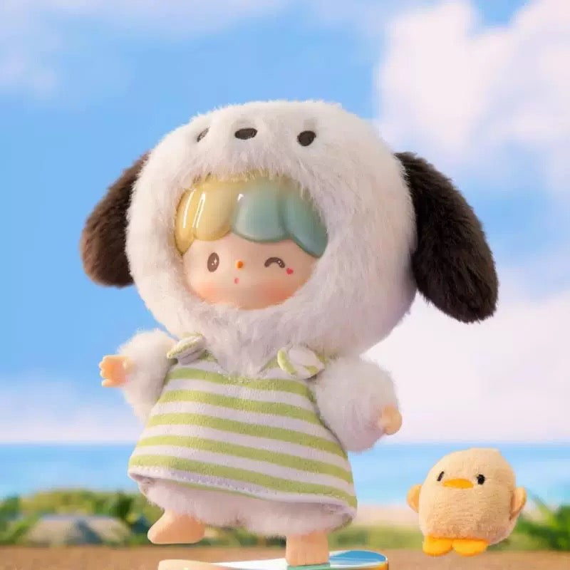 zZoton x Sanrio Characters Love League Buddies Plush Doll Keychain | Hello Kitty My Melody Kuromi Cinnamoroll Pompompurin Pochacco Hangyodon - Collectable Toys Mystery Blind Box KawaiiGiftLand