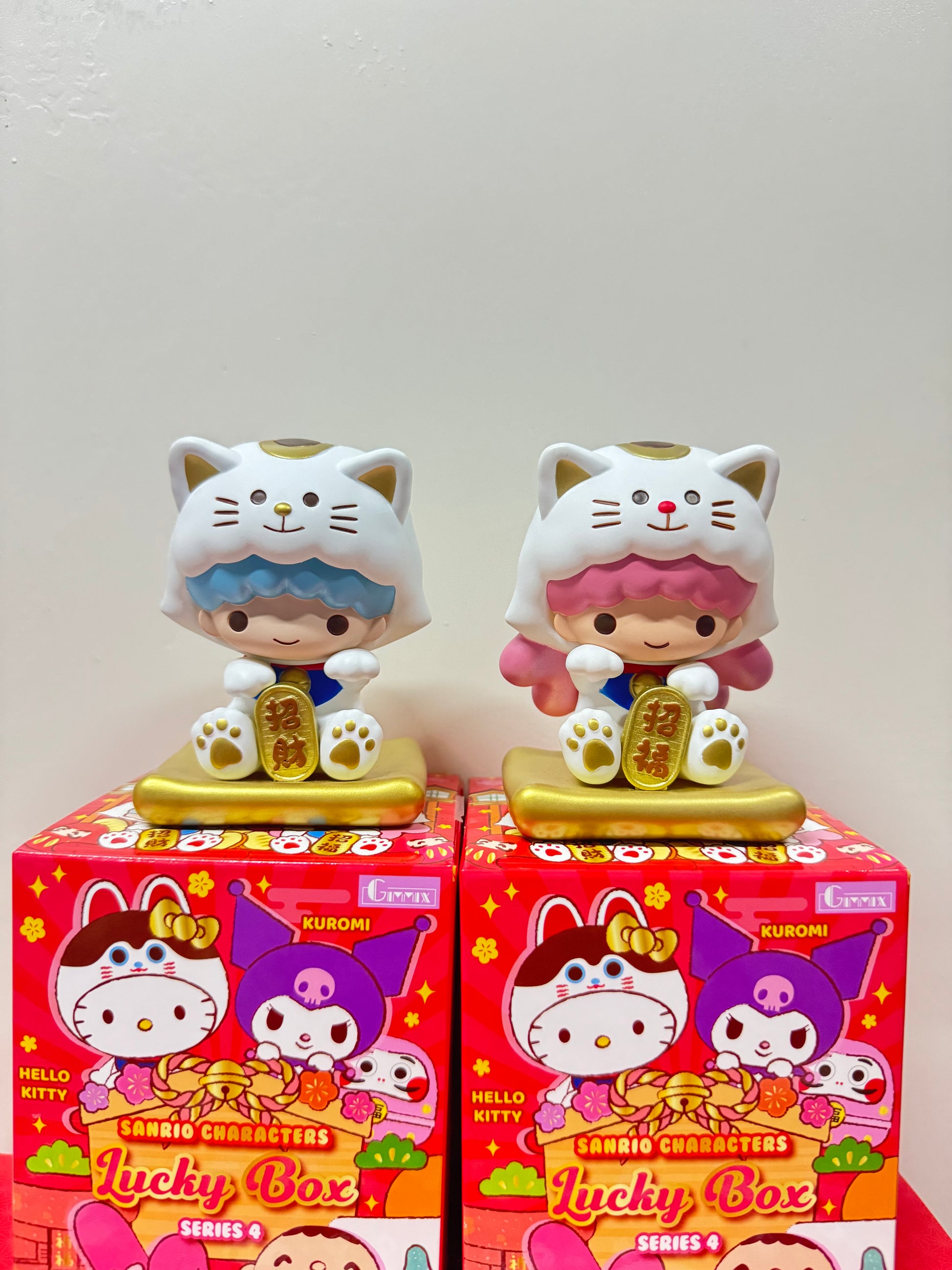 Mystery Blind Box Sanrio Characters Lucky Box | Secret Gold Litte Twin Stars Meneki Lucky Cat - Kawaii Collectable Toys