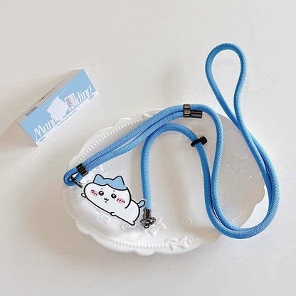 Japanese Cartoon Phone Back Clip with Phone Lanyard | Chiikawa Pink & Mint Green - for All Smart Phones (副本)