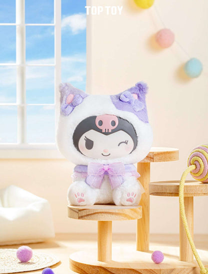 TopToy Sanrio Characters Play with Kittens | Hello Kitty My Melody Kuromi Cinnamoroll Pompompurin Pochacco Pastel Cat - Collectable Toys Mystery Blind Box