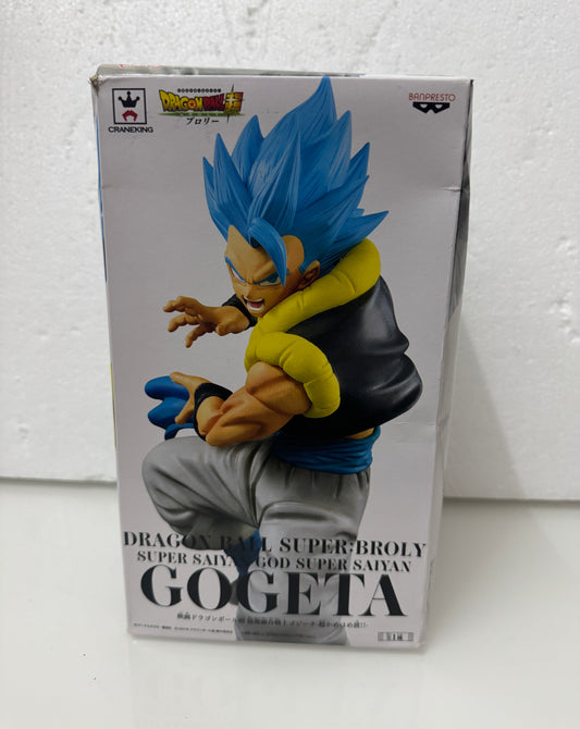 Japanese Anime DragonBall Super Broly | Super Saiyan GOGETA Blue Hair Figure - 2018 Retried SS God Toy Collection
