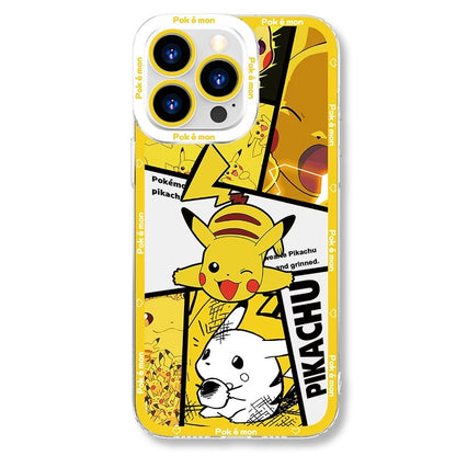 Japan Cartoon Pokemon Street Style | Pikachu Gengar Squirtle - iPhone Case PLUS SE2 XS XR X 11 12 13 14 15 16 16e 17 17e Pro Promax 12mini 13mini