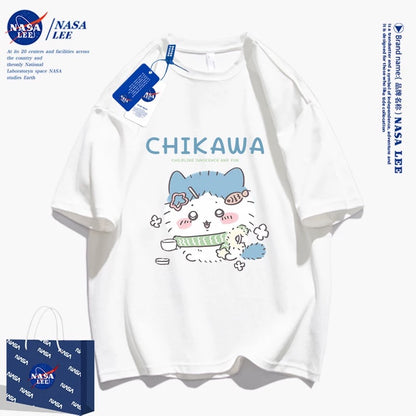 Japanese Cartoon ChiiKawa Casual Style T-Shirt Series | Make up Hachiware - Kawaii Fashion Items