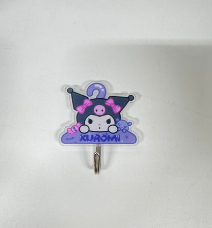 Japanese Cartoon Acrylic Traceless Hook | Hello Kitty My Melody Kuromi Cinnamoroll Pompompurin Pochacco Bad Badtz Maru Hangyodon -  Kawaii Style Lovely Decoration