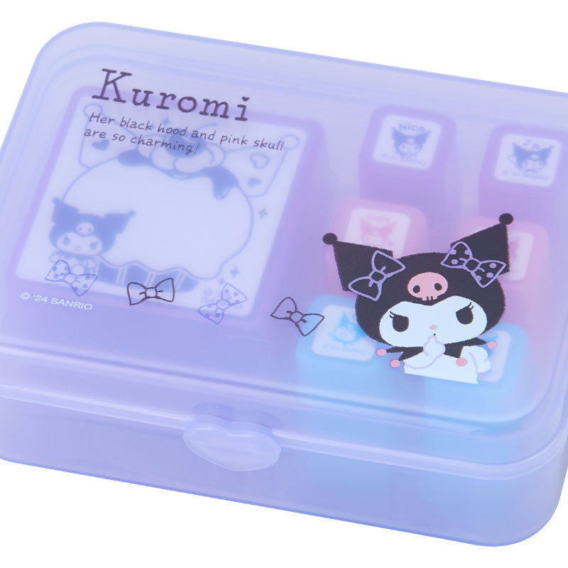 Sanrio Japan Kuromi Stamp Set with Oil Ink - Kawaii Stationery