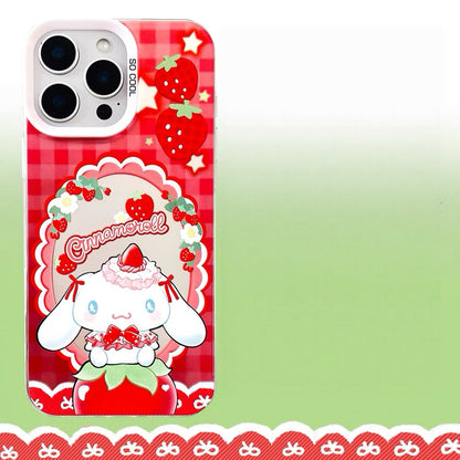 日本のカートゥーン サンリオ スタードリーム レーザーケース | ハローキティ リトルツインスターズ マイメロディ クロミ シナモロール ポムポムプリン ハンギョドン 7スタイル - iPhoneケース 11 12 13 14 15 16 16e 17 17e Pro Promax (副本 2)
